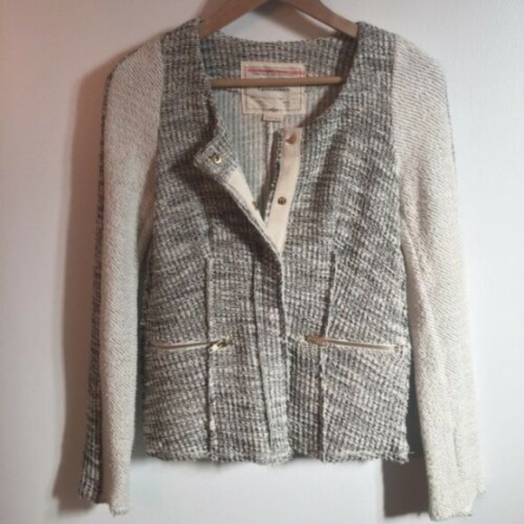 Anthropologie Cartonnier Glimmer Tweed Knit Jacket - Picture 2 of 6